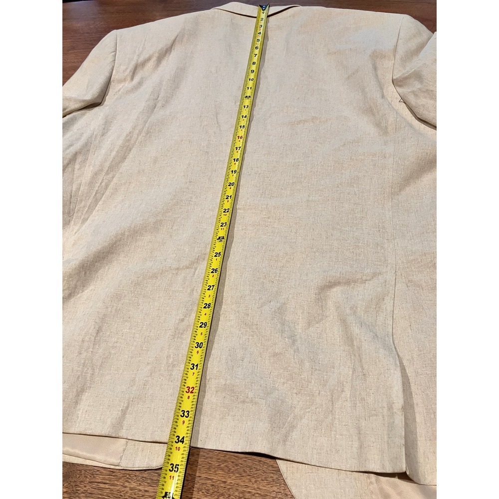 Lorenzo Bruno Mens 52L Linen Cotton Blazer Beige Italian Design C5000A Jacket - Picture 12 of 14